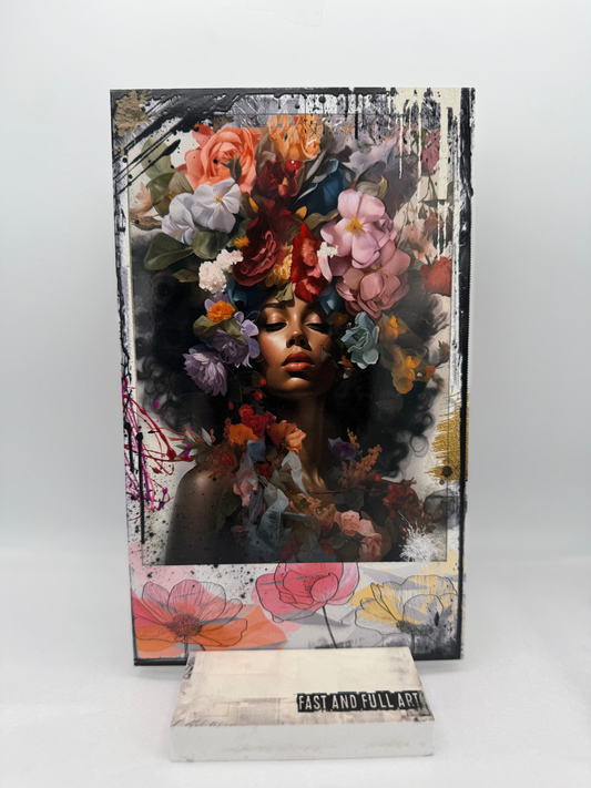 Girl Afro Flower W014